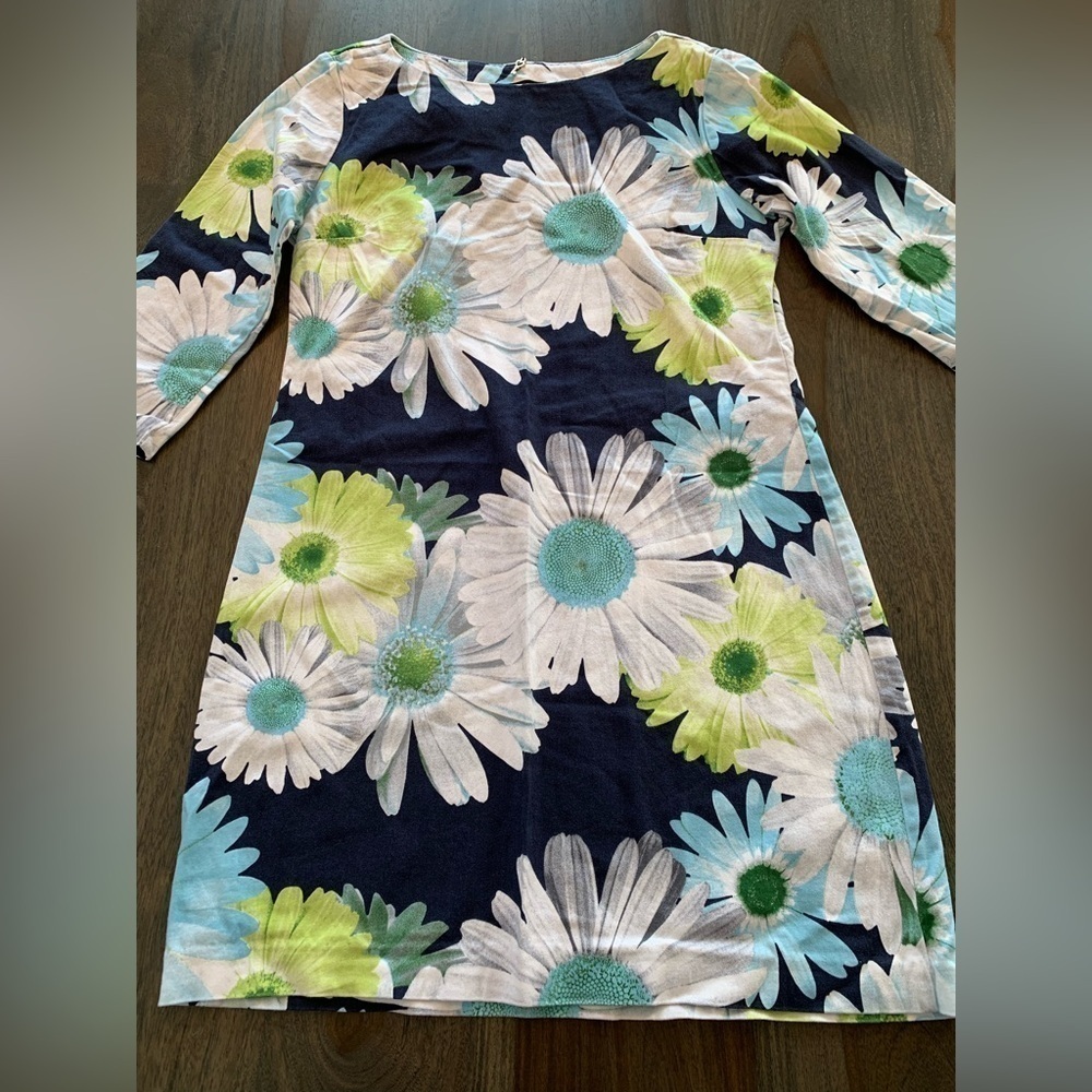 Rinascimento Dress Sz Small Floral Flowers Blue Green Italy 3/4 Sleeves bold - Picture 4 of 16